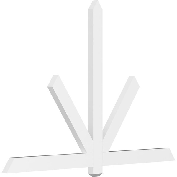 Ekena Millwork Kennewick Architectural Grade PVC Gable Bracket, 72"W x 48"H x 2"D x 4"F, 16/12 Pitch GBP072X48X0204KEN00 - main